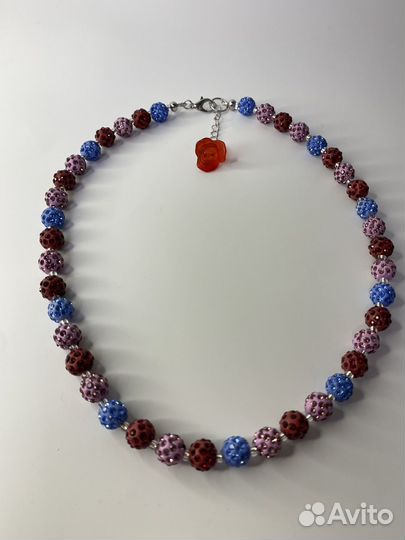 Разноцветные бусы шамбала 49 см