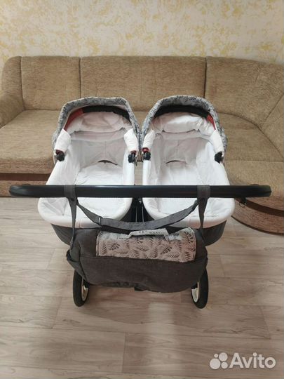 Прогулочная коляска для двойни бу