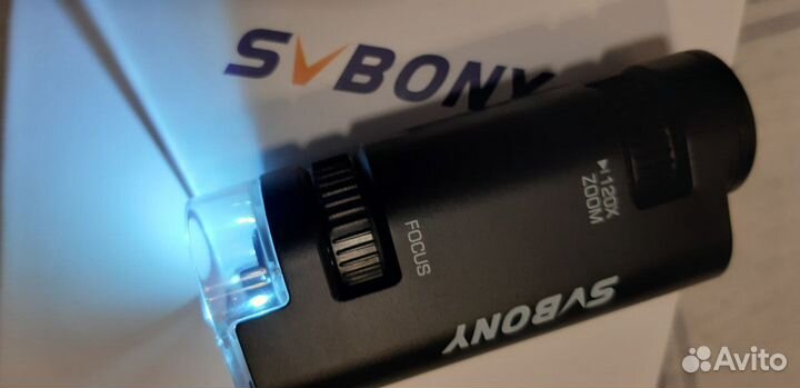 Микроскоп портативный svbony SV603 60-120X, оригин