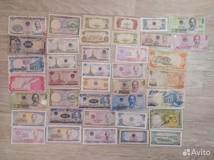 Банкноты Азия, Америка, Африка Ближний восток