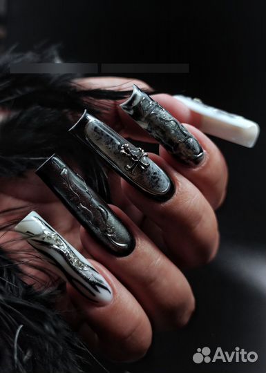 Маникюр наращивание ногтей