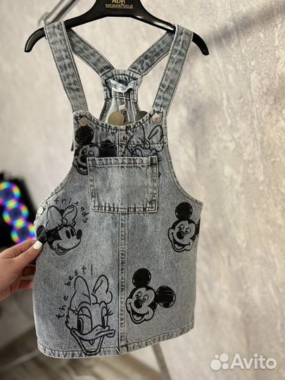 Джинсовый сарафан для девочки с Minnie Mays