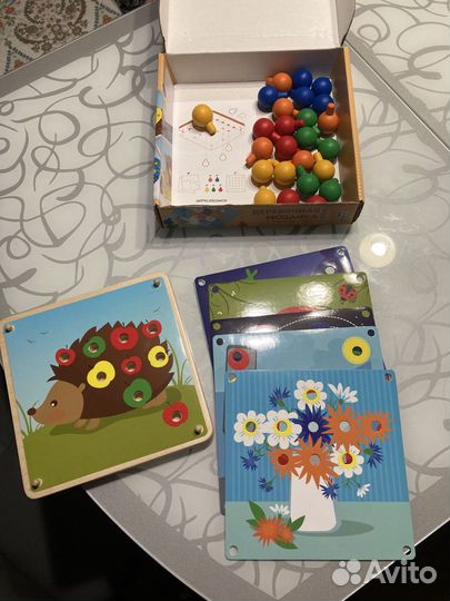 Деревянная мозаика мини/лото животные Raduga kids