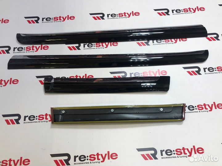 Молдинги дверей Toyota Land Cruiser Prado 150 Черн