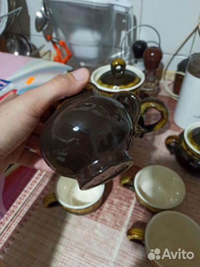 Сервиз чайный СССР глиняный