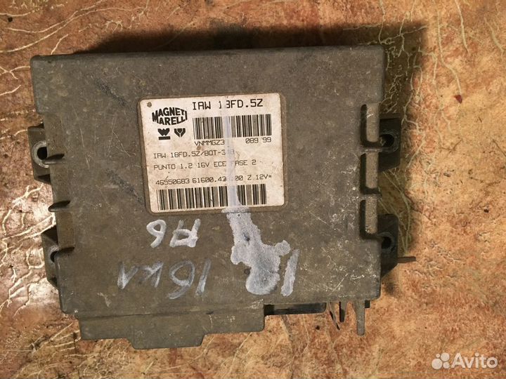 Блок управления двигателем фиат пунто 176 1.2