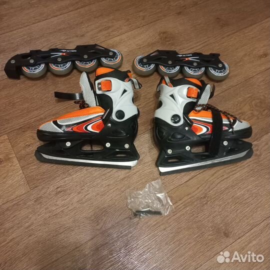 Коньки раздвижные 33-36