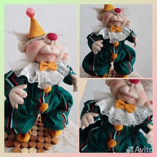 Кукла коллекционная,клоун