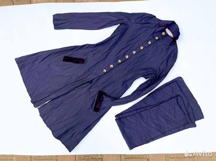 Плaщ летний жeнcкий сюртук 40 фиолетовый S XS