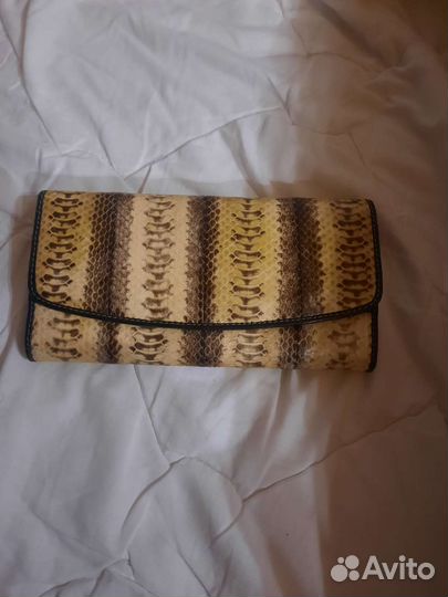 Кошелек из натуральной кожи змеи