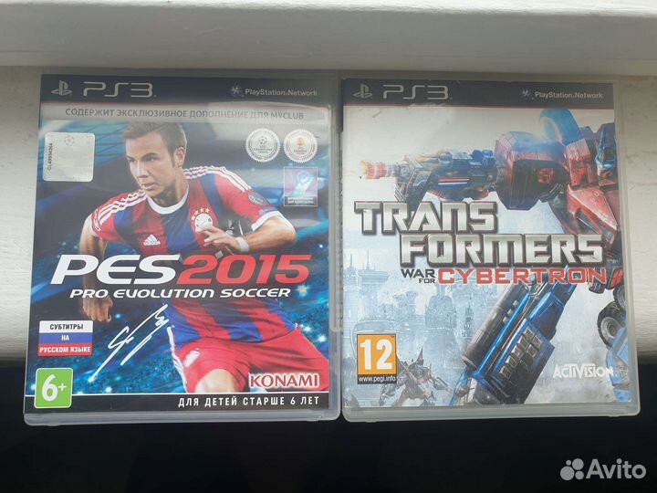 Диски ps3 (лицензия) pes 2015, transformers, gt 5