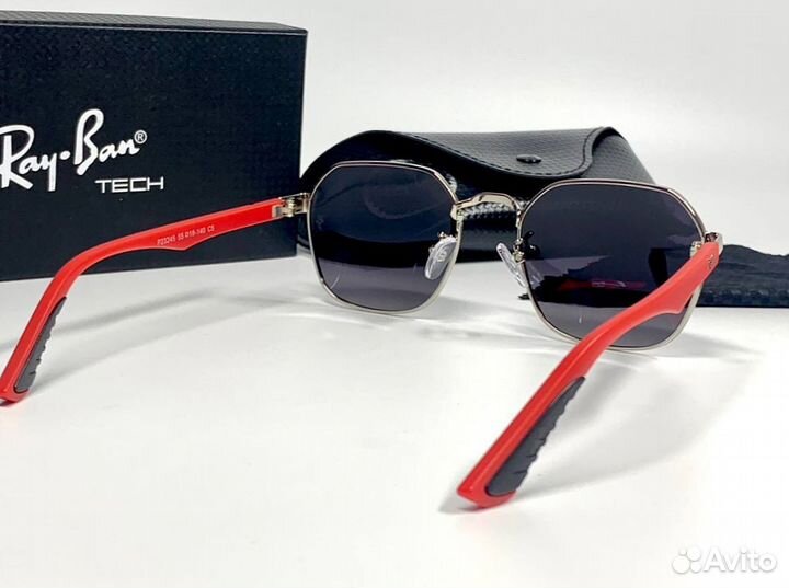 Очки Ray Ban Ferrari красные душки