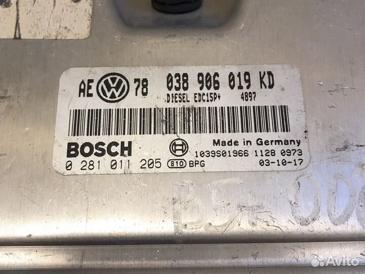 Volkswagen passat b5 блок управления двигателя