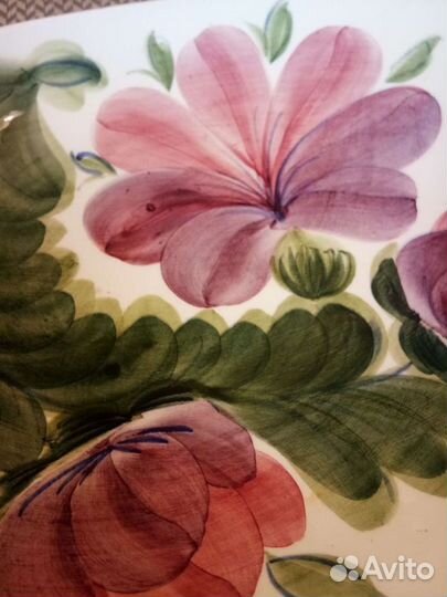 Блюдо зик Винтаж Роспись 70гг