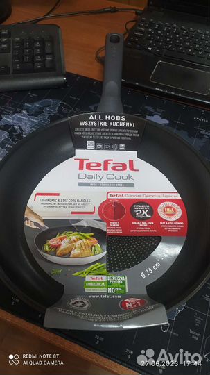 Новая tefal Тефаль сковорода нержавеющая сталь 26