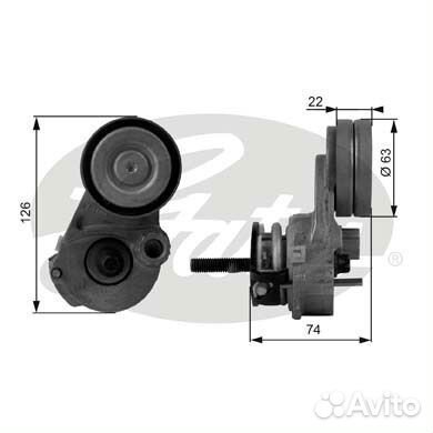 Натяжитель приводного ремня Opel Astra chevrolet