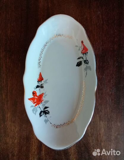 Блюдо. Селёдочница. Фарфор. Рига. СССР