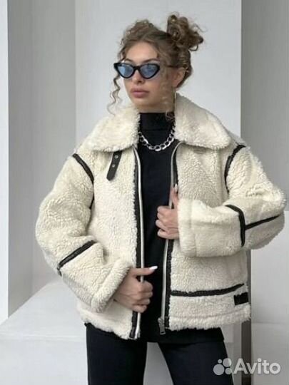 Дубленка тедди оверсайз демисезонная ррL