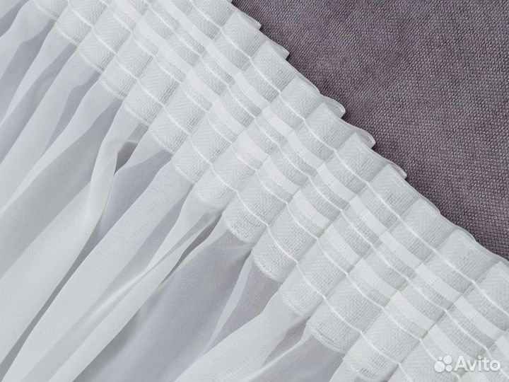 Новый тюль вуаль 3м белый 2шт