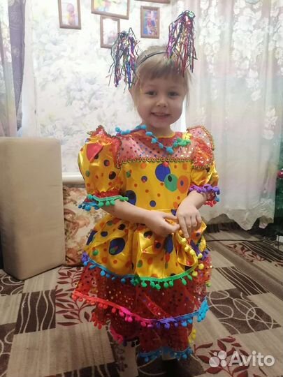 Платье для девочки на новый год хлопушка 98 размер
