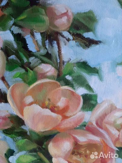 Картина 50х70см маслом на холсте Весенний цвет