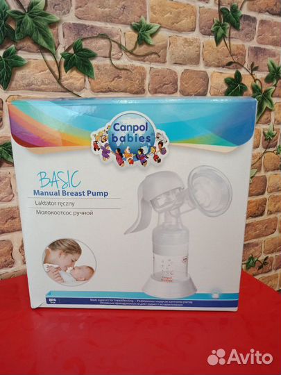 Новый Молокоотсос ручной Basic, Canpol babies