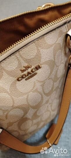 Сумка Coach canvas с ручками кроссбоди, из Австрии