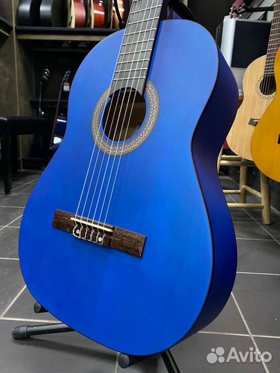 Синяя Классическая гитара 4/4 Новая