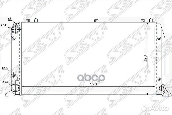 Радиатор Audi 100 91-95 / 80 86-95 SG-AD0001-MT