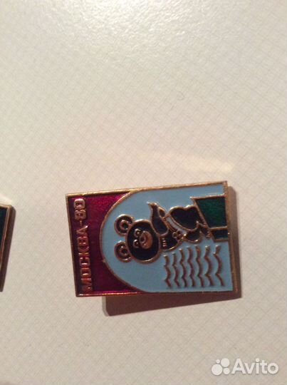 Значки Москва 80 Мишка,5 штук