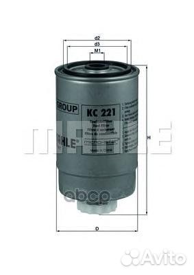KC221 knecht (mahle filter) фильтр топливный
