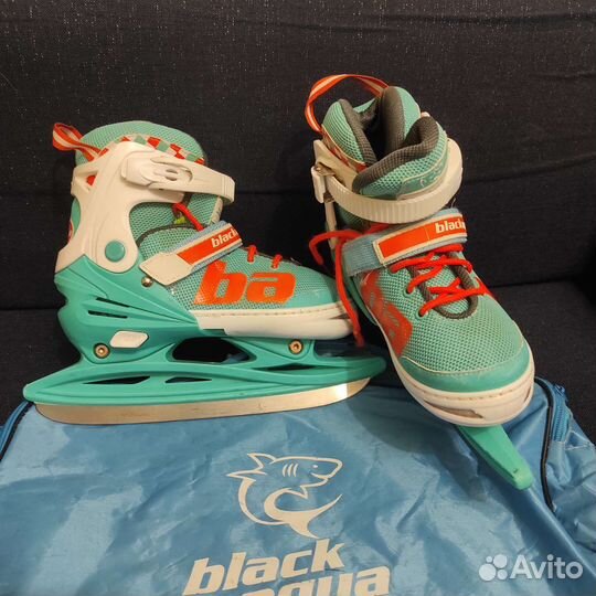 Коньки детские раздвижные BlackAqua AS-408