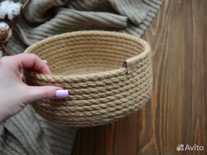 Корзина из джута на заказ