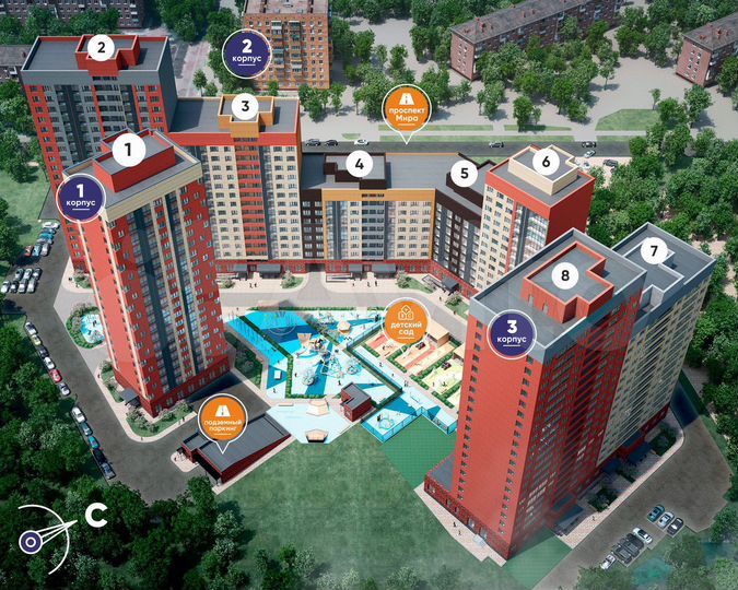 Машиноместо, 16 м²