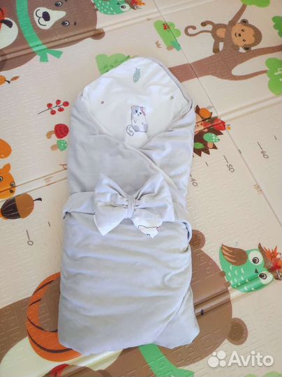 Детский плед одеяло конверт на выписку