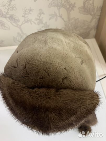 Шапка женская,ушанка .Стриженная норка