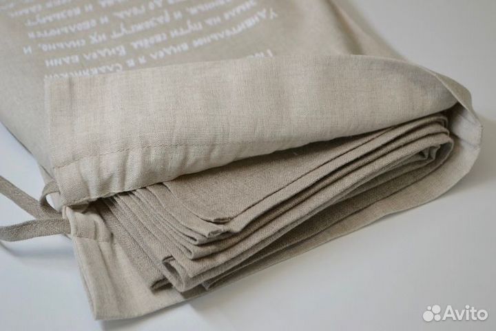 Льняная банная простынь