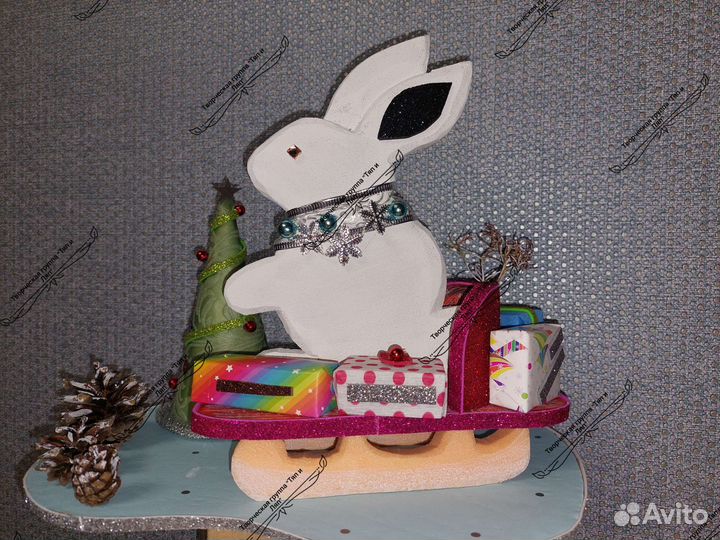 Поделка новогодний ушастик