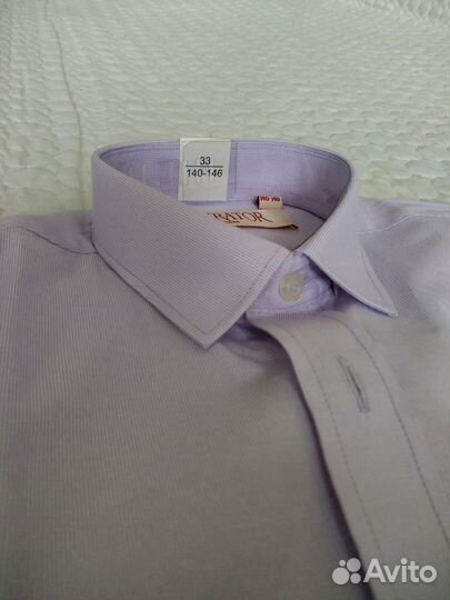 Новая рубашка и поло для мальчика 140 пакетом