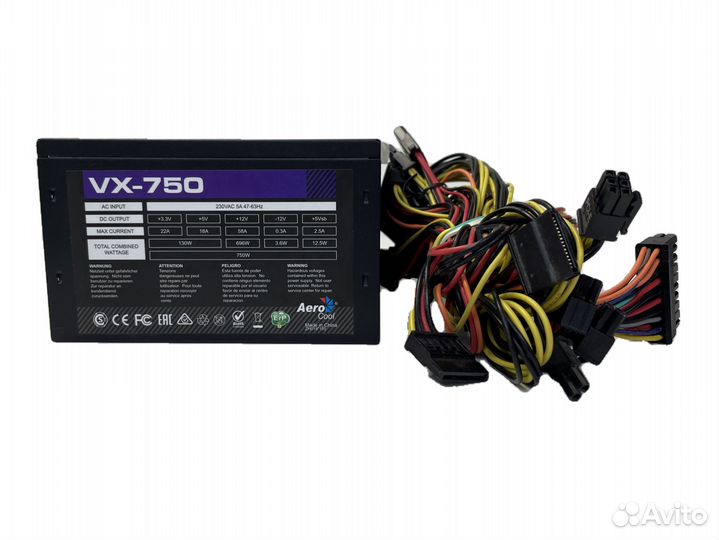 Блок питания 750W Aerocool VX-750 ATX