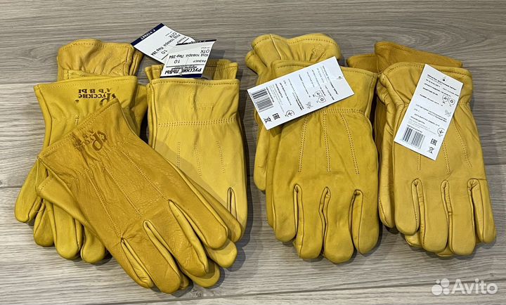 Перчатки кожаные Русские львы зимние/летние