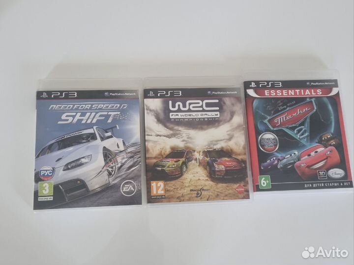 Игры диски для приставок ps3 wrc,nfs shift, тачки2