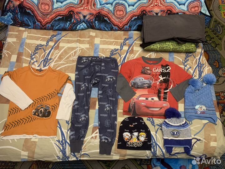 Два пакета вещей на мальчика 110-116-122
