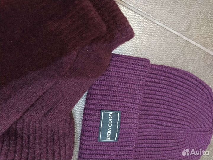 Шапка, снуд, перчатки (новое)