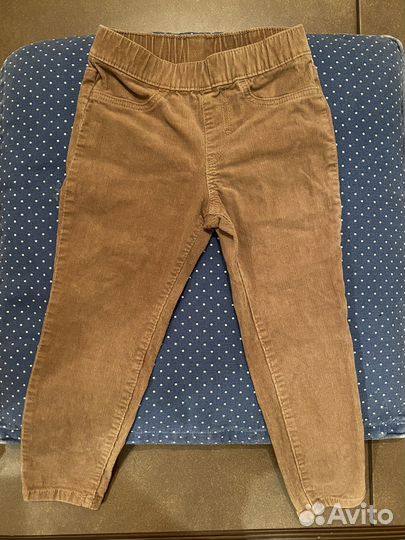 Брюки для девочки вельветовые H&M р-р 98