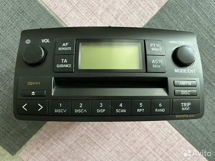 Штатное гу(штатная магнитола) toyota corolla e120