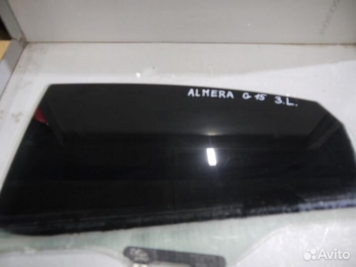 Стекло двери задней левой Nissan Almera (2013-2019