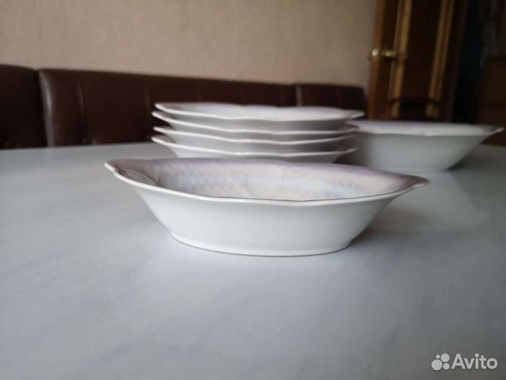 Набор салатников, фарфор Коростень