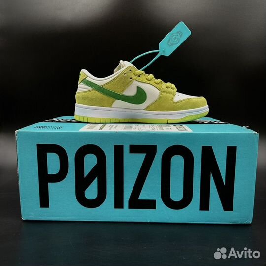 Кроссовки Nike sb dunk low green apple