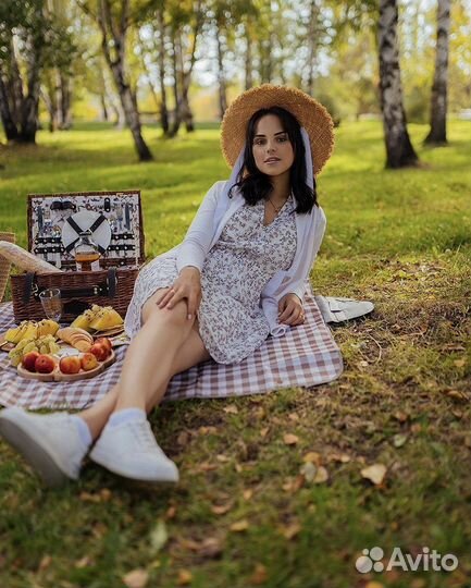 Корзина для пикника с посудой